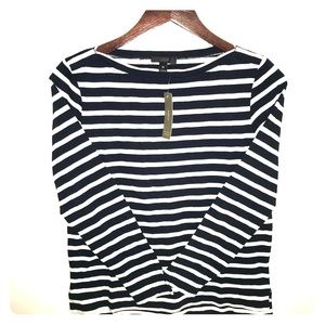 J. Crew mid-weight striped boatneck XS t-shirt NWT